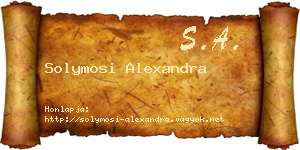 Solymosi Alexandra névjegykártya